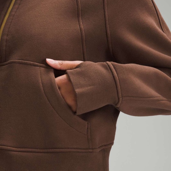 Lululemon Scuba Oversized Funnel Neck Half Zip Java - Picture 6 of 13